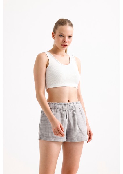 4 Kat Müslin Şort