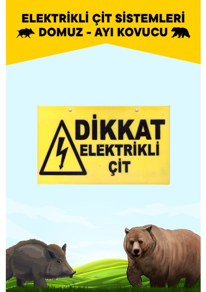 Elektrikli Çit Uyarı Levhası 10 Adet