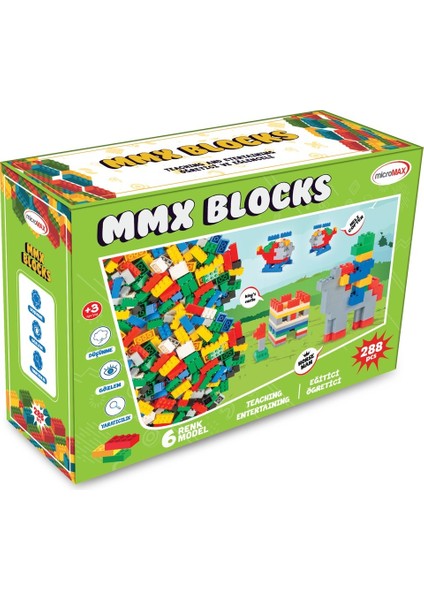 288 Parça Blok Setler Mega Block Set LEGO Uyumlu Karton Kutulu