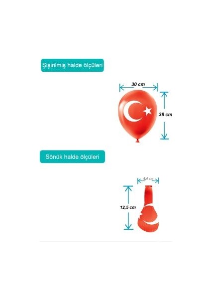 Ay Yıldız Baskılı 10 adet Pastel Balon Kaliteli modelleri