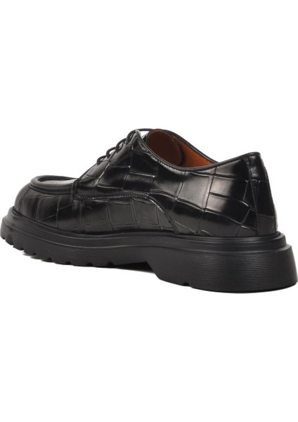 Premium 187 Siyah Kroko Hakiki Deri Erkek Klasik Ayakkabı fırsatları