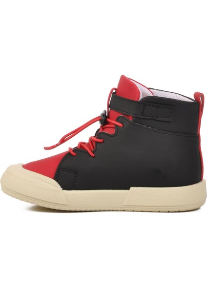 Siyah-Kırmızı Unisex Bilek Boy Çocuk Sneaker Walkway 17-P