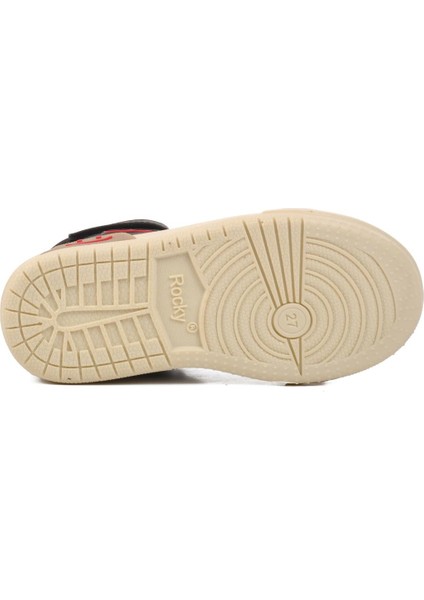 Siyah-Kırmızı Unisex Bilek Boy Çocuk Sneaker Walkway 17-P