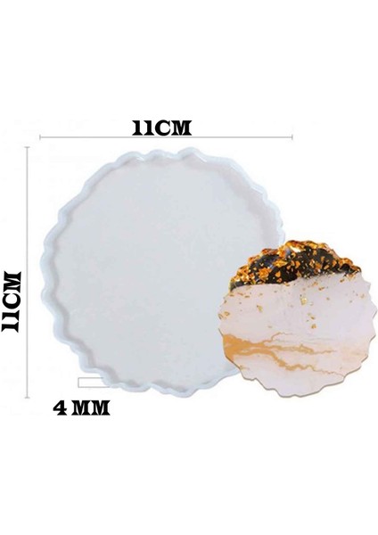 Epoksi Silikon Kalıp Dalgalı Yuvarlak Model 11 cm