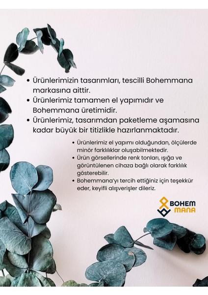 Özgün tasarım makrome detaylı çakra serisi mini düş kapanı, kalp çakrası, yeşil 12 x 25 cm (adet) modelleri