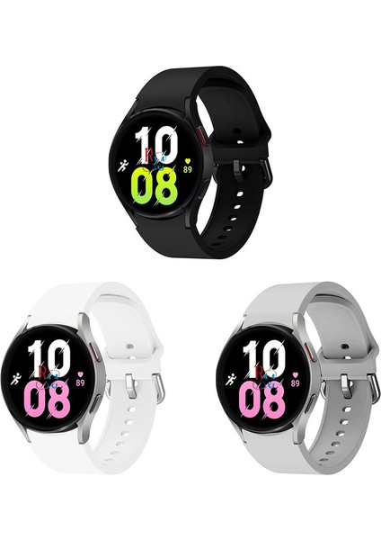 Samsung Galaxy Watch 4 5 Pro 6 7 Seri 40 44MM Classic 42 43 45 46 47MM 3lü Set Silikon Kordon
