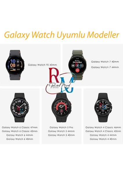 Samsung Galaxy Watch 4 5 Pro 6 7 Seri 40 44MM Classic 42 43 45 46 47MM 3lü Set Silikon Kordon