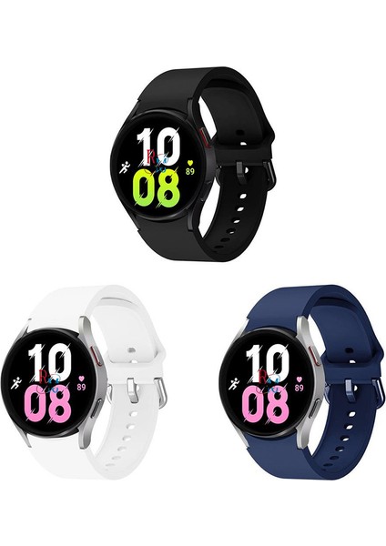 Samsung Galaxy Watch 5 Seri 40 mm 44MM Pro 45 mm Uyumlu 3lü Set Kordon Kavis Tasarımlı Kordon