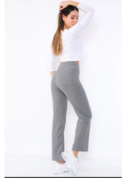 Luxwommen Geniş Paça Fitilli Kaşkose Yüksek Bel Pantolon-Eşofman fiyatları