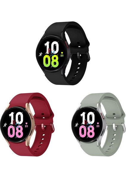 Samsung Galaxy Watch 4 5 Pro 6 7 Seri 40 44MM Classic 42 43 45 46 47MM 3lü Set Silikon Kordon