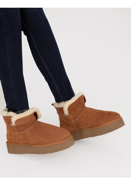 Kadın Taba Deri Bot 50295584-VR099 fiyatları