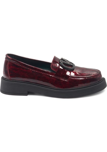 Bordo Casual Rugan Kadın Ayakkabı modelleri