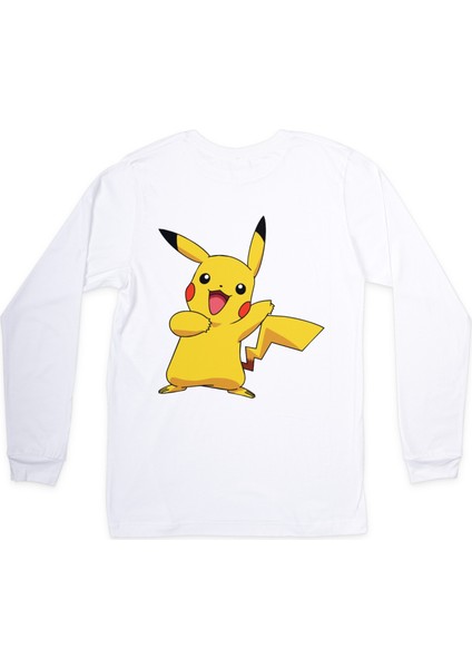 Pokemon Pikachu Uzun Kol Çocuk Tişört Unisex