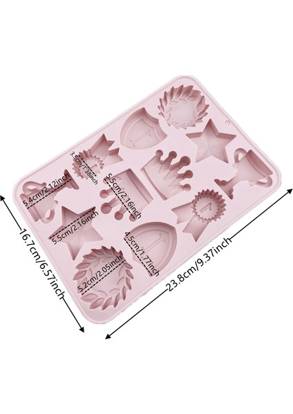 Tahtakale Toptancı Silikon Kek Kalıp Çikolata Şampiyonluk Figürleri Kalıbı Şeker Hamuru Taş Tozu Kalıbı 12 Li