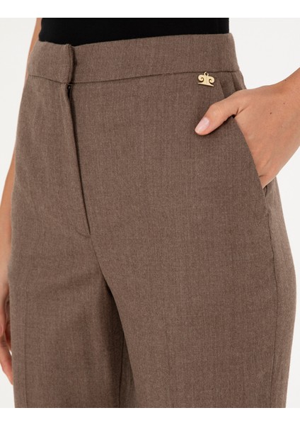 Kadın Vizon Flare Fit Kumaş Pantolon 50294190-VR052 indirimleri