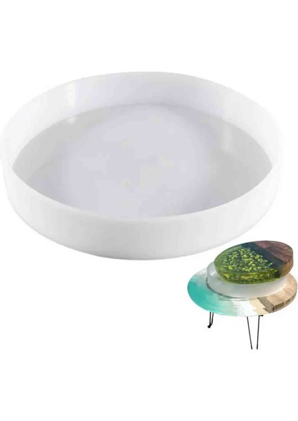 Epoksi Silikon Yuvarlak Sehpa Kalıbı 30.5 cm