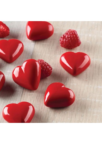 Silikon Kek Kalıp Çikolata Bombeli Kalp Kalıbı Şeker Hamuru Taş Tozu Silikon Kalıbı 12 Li indirimleri