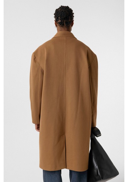 Oversıze Uzun Kaşe Kaban Taba modelleri