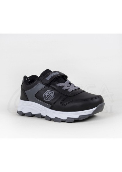 Çocuk 31-35 Siyah Füme Mevsimlik Anatomik Comfort Kaymaz Taban Spor Okul Ayakkabısı