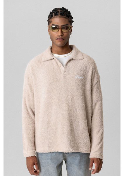 Yazı Detaylı Oversize Sweatshırt Taş fiyatları