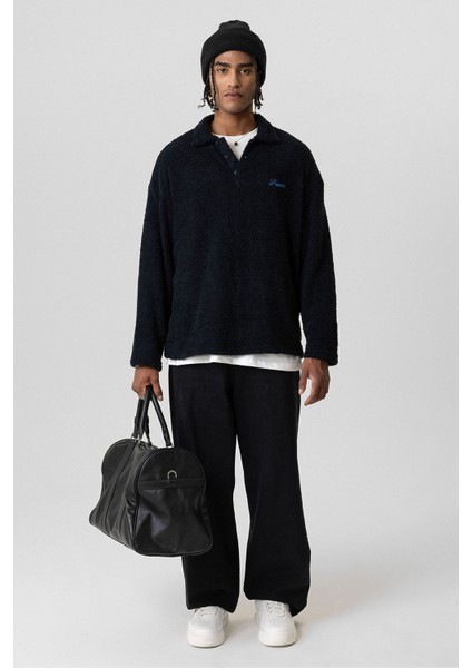 Yazı Detaylı Oversize Sweatshırt Siyah fırsatları