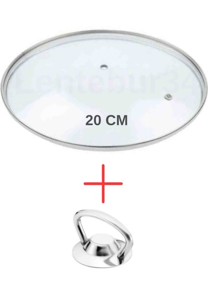Tencere Tava ve Sahan Uyumlu Cam Kapaği 20 cm