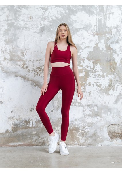 Bordo Arkası Büzgülü ( Scrunch Butt ) Spor Tayt fiyatları