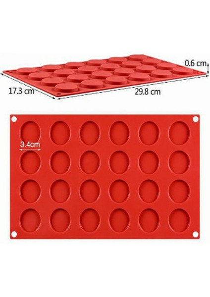 Silikon Kalıp Yuvarlak Çikolata-Kek-Kurabiye Kalıbı 24 Lü 17x29cm modelleri