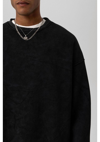 Basıc Oversıze Sweatshırt Siyah fırsatları