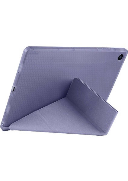 Samsung Galaxy Tab A9 Plus X210 X213 X215 X217 Uyumlu Kılıf Üçgen Standlı Kalem Bölmeli Tablet Kılıf