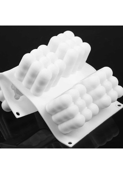 Silikon Kalıp 6 Lı Mum ve Kek Kalıbı 30 x 17.5 cm