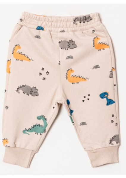 Dinazor Temalı Bebek Eşofman Takımı Organik Pamuklu Pijama Takım
