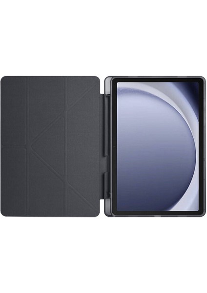 Samsung Galaxy Tab A9 Plus X210 X213 X215 X217 Uyumlu Kılıf Üçgen Standlı Kalem Bölmeli Tablet Kılıf