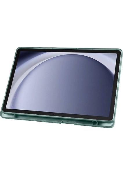 Samsung Galaxy Tab A9 Plus X210 X213 X215 X217 Uyumlu Kılıf Üçgen Standlı Kalem Bölmeli Tablet Kılıf