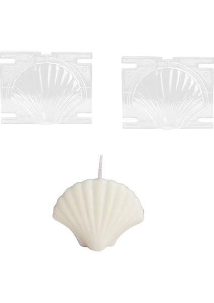 Poli Karbon Sert Plastik Shell Mum Kalıbı Küçük Boy 9,3x7,1 cm