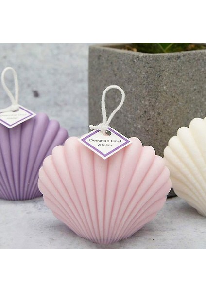 Poli Karbon Sert Plastik Shell Mum Kalıbı Küçük Boy 9,3x7,1 cm