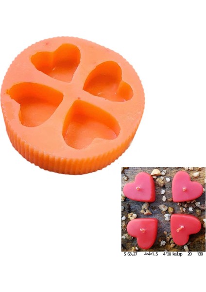 Silikon Kalıp 4 Lü Tealight Mum Kalıbı S6327 fiyatları