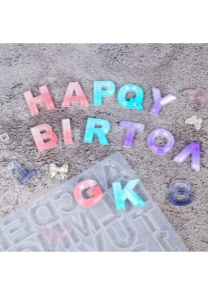 Epoksi Silikon Kalıp Kristal Büyük Harfler Ve Rakamlar Kalıbı 36 Lı fiyatları