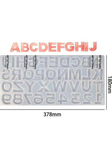 Epoksi Silikon Kalıp Kristal Büyük Harfler Ve Rakamlar Kalıbı 36 Lı modelleri