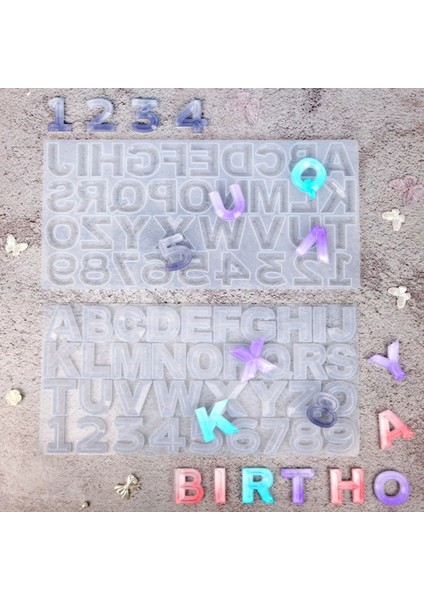 Epoksi Silikon Kalıp Kristal Büyük Harfler Ve Rakamlar Kalıbı 36 Lı fırsatları