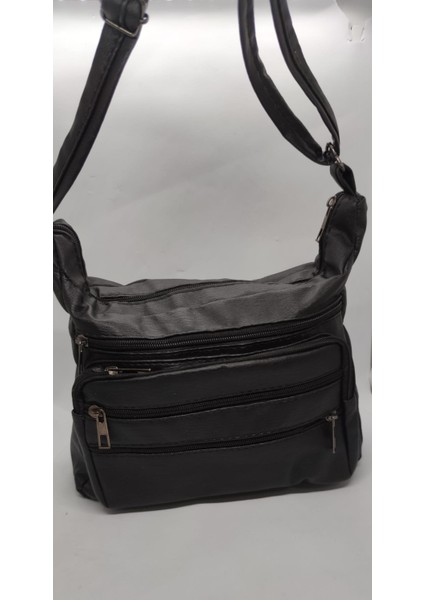 Çok Cepli Suni Deri Çapraz Çanta