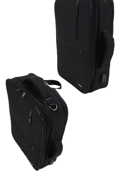 Siyah USB Aparatlı Fonksiyonel 15,6 Inç Laptop Sırt Çantası fiyatları