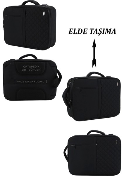 Siyah USB Aparatlı Fonksiyonel 15,6 Inç Laptop Sırt Çantası modelleri