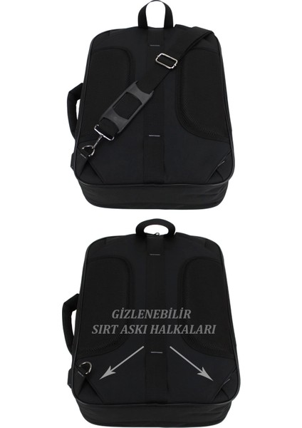 Siyah USB Aparatlı Fonksiyonel 15,6 Inç Laptop Sırt Çantası indirimleri
