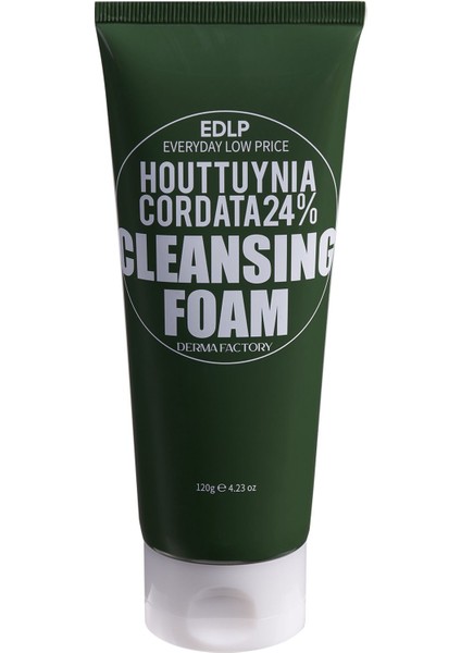 Hassas Ciltler Için %24 Houttuynia Cordata Içeren Vegan Temizleyici Derma Factory Foam 120 gr