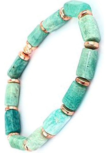 Amazonit ve Hematit Taşlı El Işi Tasarım Doğal Taş Bileklik fiyatları