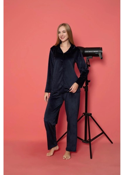 Charme Kadın Kışlık Gömlek Yaka Kadife Pijama Takımı P301/515- 1 Adet fiyatları