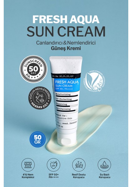 Su Bazlı Nemlendirici Güneş Kremi Derma Factory Fresh Aqua Sun Cream Spf 50+ Pa++++