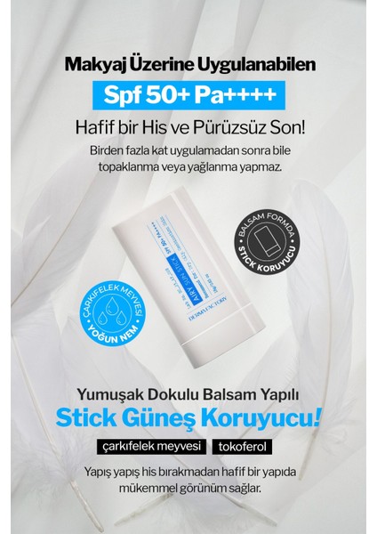 Yağlı ve Karma Ciltler Için Mat Stick Güneş Koruyucu Derma Factory Airy Sun Stick Spf 50+ Pa++++