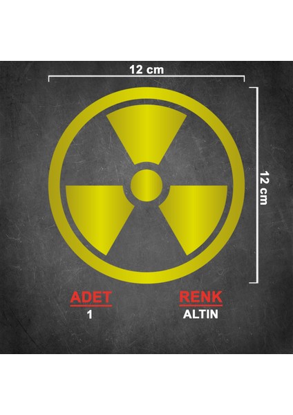 Radyasyon Sticker - Yakıt Deposu Sticker - Oto Sticker - Araba Sticker - Araba Sticker